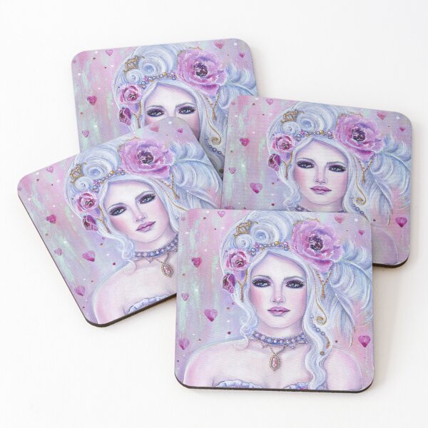 Item preview, Rococo Valentine woman fantasy  art by Renee Lavoie designed and sold by Renee Lavoie.