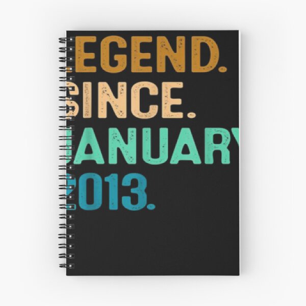 Item preview, Legend Since January 2013 9 Years Old Awesome Retro Vintage 9th Birthday Gift  designed and sold by selimane.