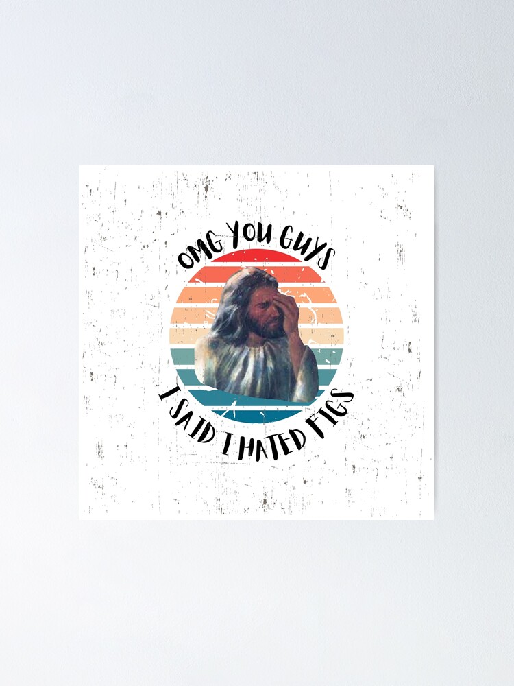 "OMG You Guys I Said I Hated Figs LGBT Jesus Meme Vintage Sunset Grunge