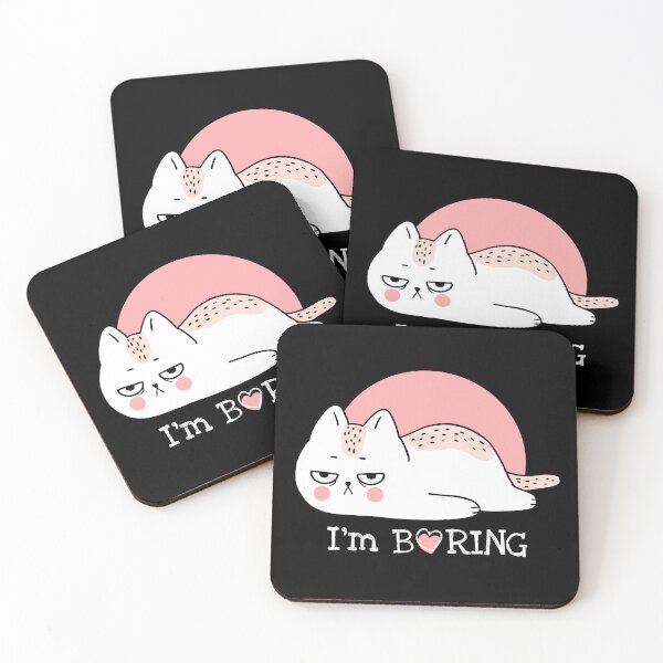 Item preview, I'm Boring Cat T-Shirt designed and sold by Tayadesigns.