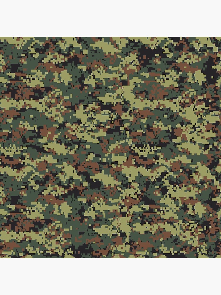 Pixel camuflaje militar marrón Lámina artística