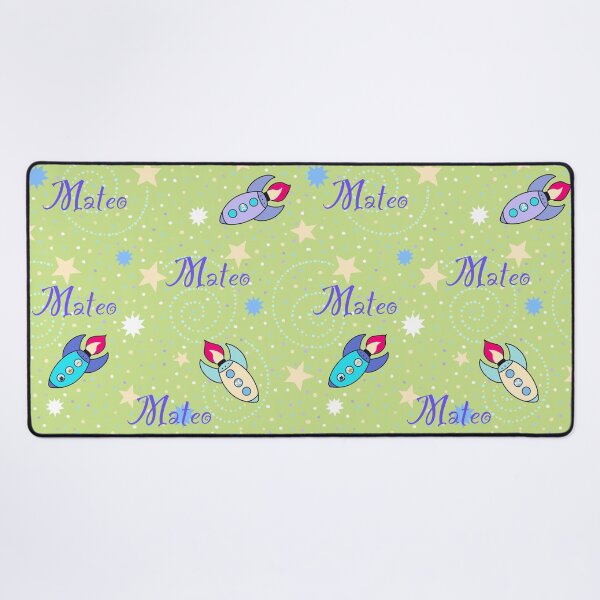 Item preview, Mateo name on green designed and sold by QuirkyCraftz.
