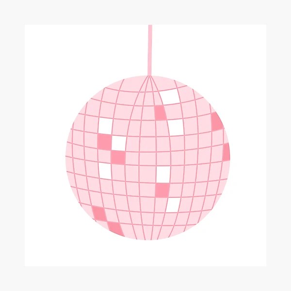 Light Pink Disco Ball Fine Art Print 