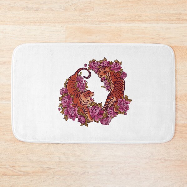 Item preview, Tigers and peonies designed and sold by ArtInPi.