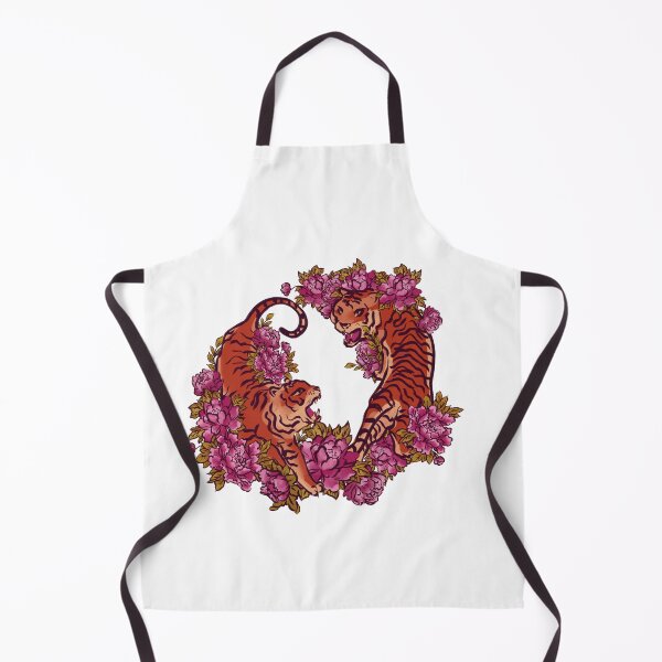 Item preview, Tigers and peonies designed and sold by ArtInPi.