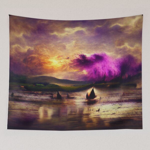 Item preview, Purple Clouds Thunder Nature art Work. designed and sold by Sloyar.
