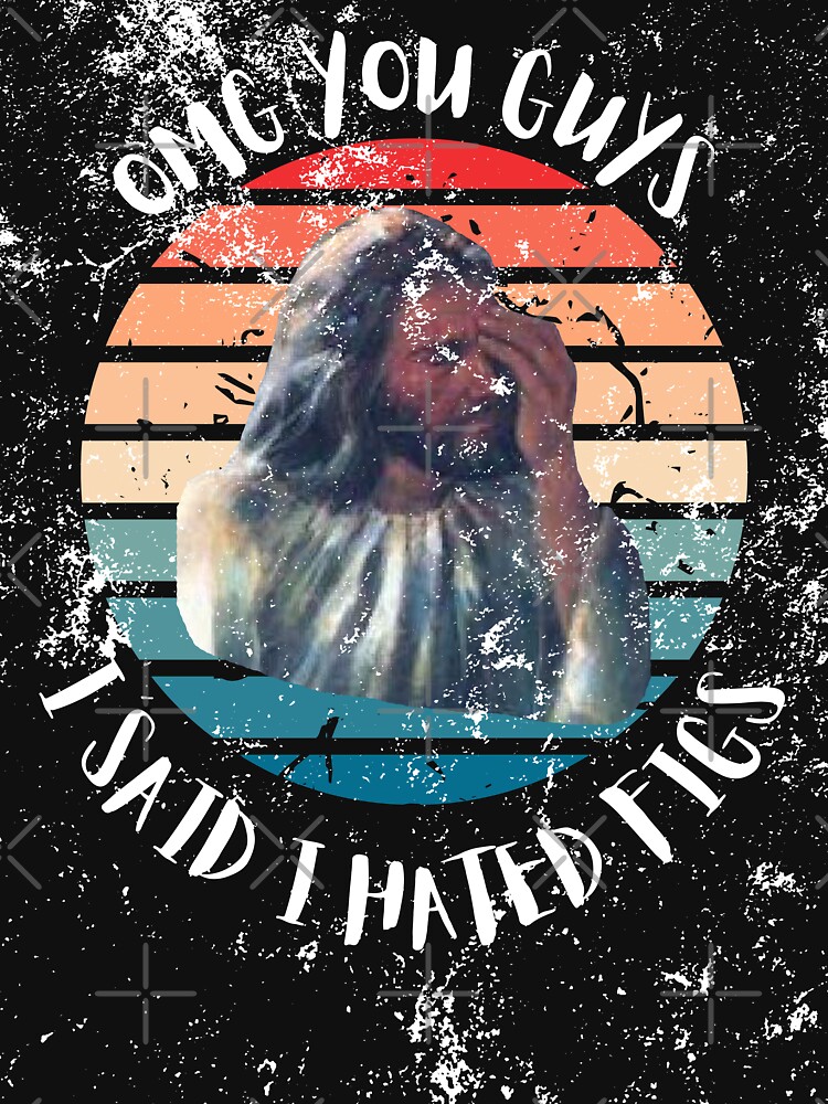 "OMG You Guys I Said I Hated Figs LGBT Jesus Meme Vintage Sunset Grunge