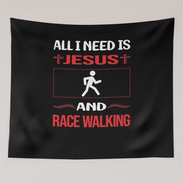 Item preview, Funny Jesus Race Walking designed and sold by SunnyShop123.