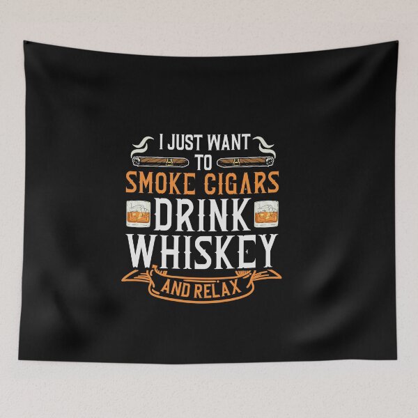 Item preview, Cigar and Whiskey Smoking Retro Logo T shirt designed and sold by Timcito.