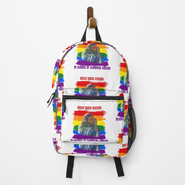 Item preview, OMG You Guys I Said I Hated Figs LGBT Jesus Meme Pride Flag Colors designed and sold by LuckyKermit.