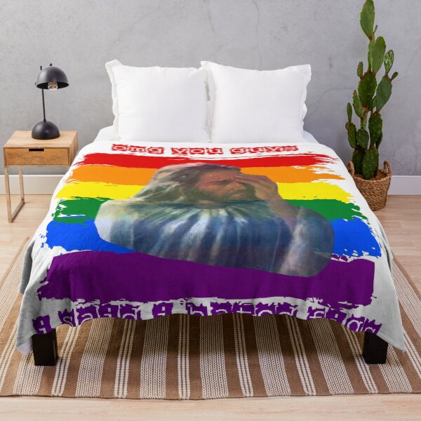 Item preview, OMG You Guys I Said I Hated Figs LGBT Jesus Meme Pride Flag Colors designed and sold by LuckyKermit.