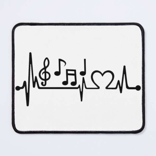 Item preview, Music, pulse, heartbeat, musical notes, treble clef, frequency, sound wave designed and sold by jee-jee2151.