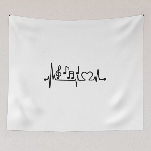 Item preview, Music, pulse, heartbeat, musical notes, treble clef, frequency, sound wave designed and sold by jee-jee2151.