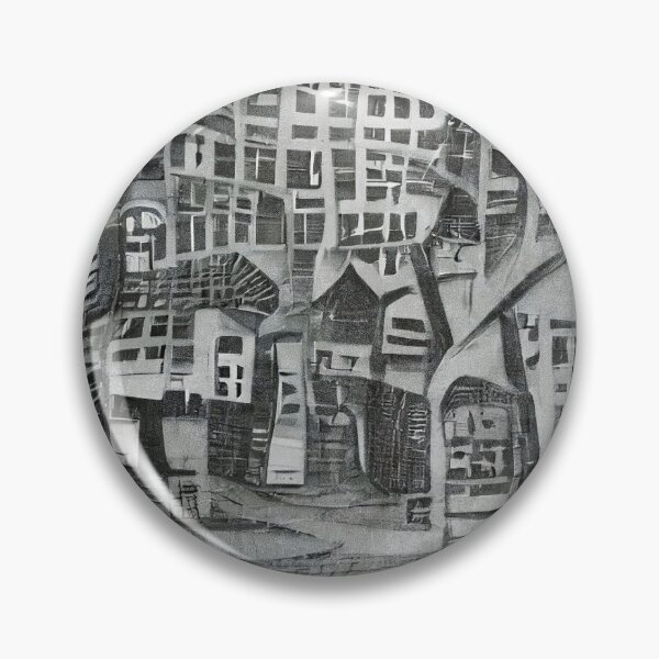 Item preview, Abstract Town, Modern Monochrom Art, Black and White Print designed and sold by InnaPo ⭐⭐⭐⭐⭐.