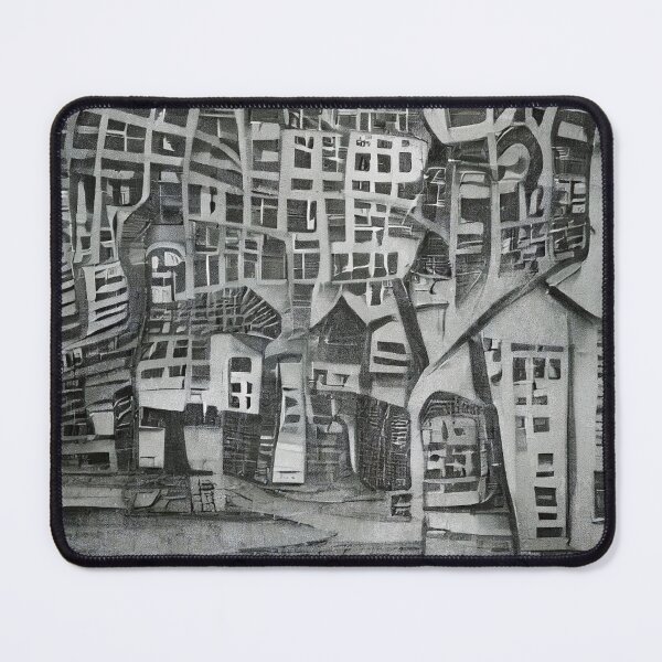 Item preview, Abstract Town, Modern Monochrom Art, Black and White Print designed and sold by InnaPo ⭐⭐⭐⭐⭐.