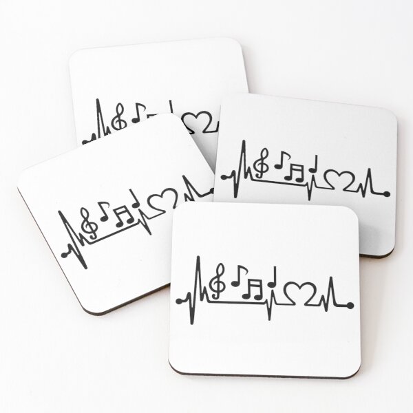 Item preview, Music, pulse, heartbeat, musical notes, treble clef, frequency, sound wave designed and sold by jee-jee2151.