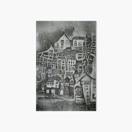 Artikel-Vorschau von Abstrakte Stadt, moderne monochrome Kunst, Schwarz-Weiß-Druck, designt und verkauft von InnaPo ⭐⭐⭐⭐⭐.