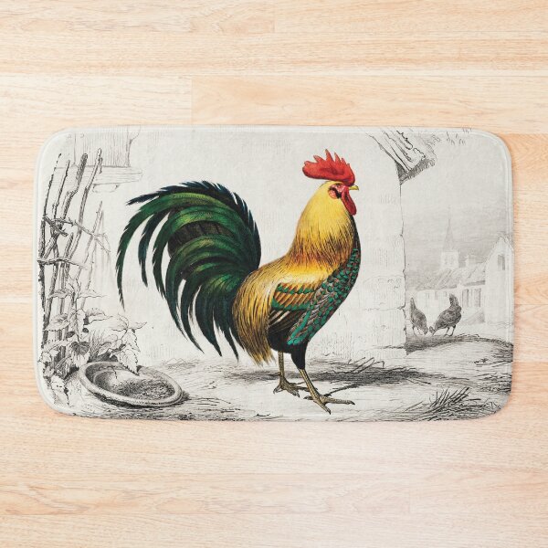 Item preview, Colourful cock hand drawing. vintage animal designed and sold by NineJuly.