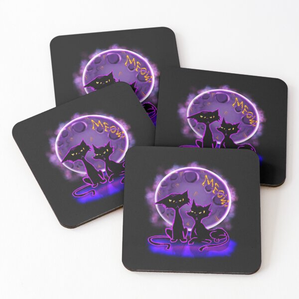 Item preview, Space Cats Cosmic Black Cats designed and sold by CeylonTreasure.