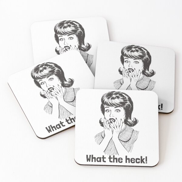 Item preview, What the Heck! Totally Shocked Vintage Girl designed and sold by RetroTrend.