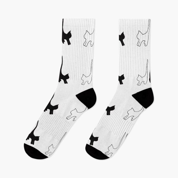 Item preview, Black and White Cat Silhouettes designed and sold by JulieSouster.