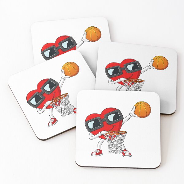 Item preview, Valentines Day Dabbing Heart Holding A Basketball designed and sold by jackjerry.