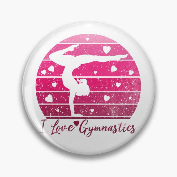Item preview, I Love Gymnastics Vintage Gift For Acrobatic Gymnasts designed and sold by NawalMagdy.
