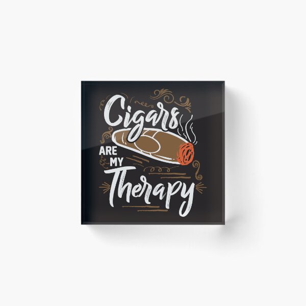 Item preview, Cigars are my therapy Smoking Quote T shirt Sticker designed and sold by Timcito.