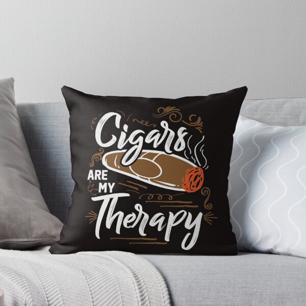 Artikelvorschau, Zigarre Therapie Spruch Rauchen Retro Logo T shirt entworfen und verkauft von Timcito.