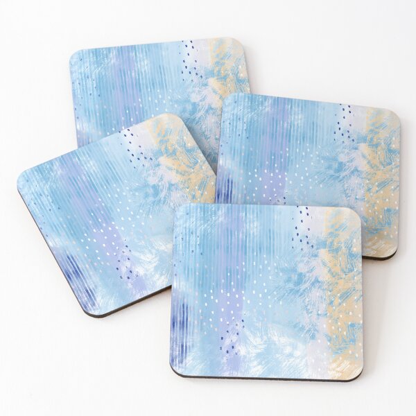 Item preview, Abstract Mixed Media Blue Turquoise Yellow designed and sold by Cato99.