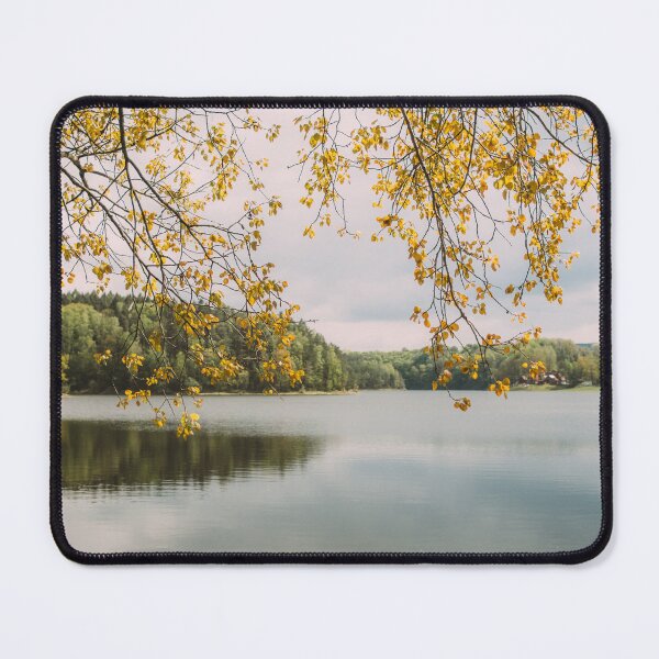 Item preview, Leaves Over Calm Spring Lake Landscape designed and sold by ppolecho.