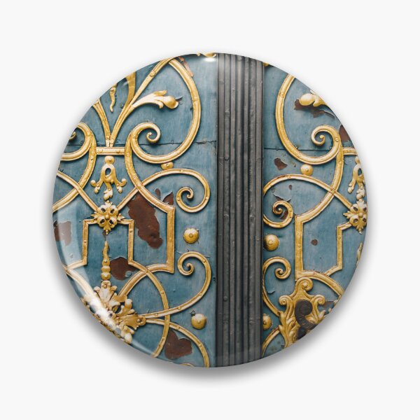 Item preview, Blue and Gold Door Gate Closeup designed and sold by ppolecho.