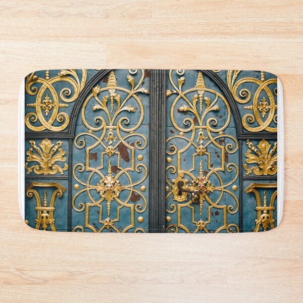 Item preview, Blue and Gold Door Gate Closeup designed and sold by ppolecho.