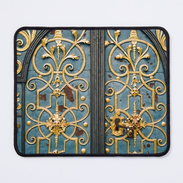Item preview, Blue and Gold Door Gate Closeup designed and sold by ppolecho.