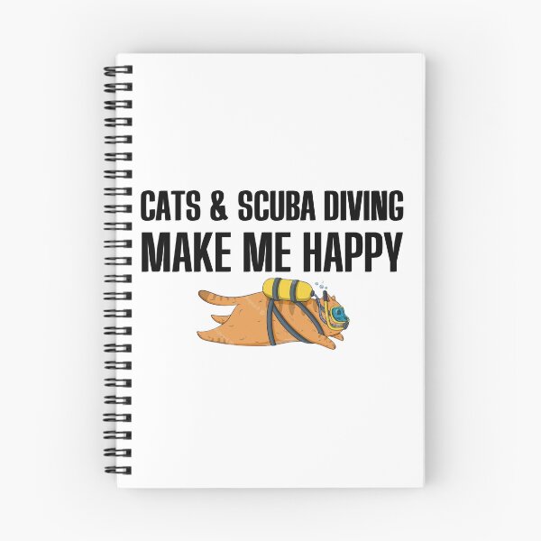 Item preview, Cats and Scuba Diving Make me happy - Scuba Diving and Cats - for cats & scuba diving lovers designed and sold by Live  Today.