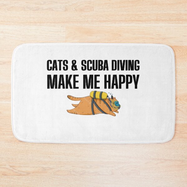 Item preview, Cats and Scuba Diving Make me happy - Scuba Diving and Cats - for cats & scuba diving lovers designed and sold by Live  Today.