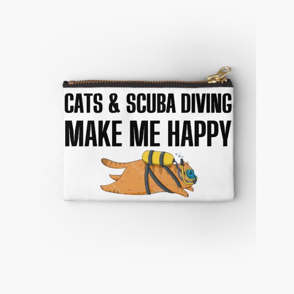 Item preview, Cats and Scuba Diving Make me happy - Scuba Diving and Cats - for cats & scuba diving lovers designed and sold by Live  Today.