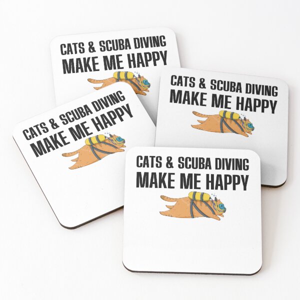 Item preview, Cats and Scuba Diving Make me happy - Scuba Diving and Cats - for cats & scuba diving lovers designed and sold by Live  Today.