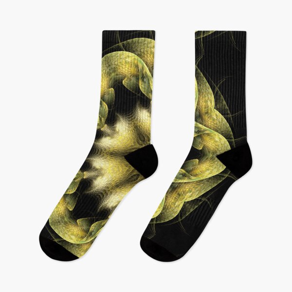Item preview, Fractal flower head in green and yellow designed and sold by effervescence.