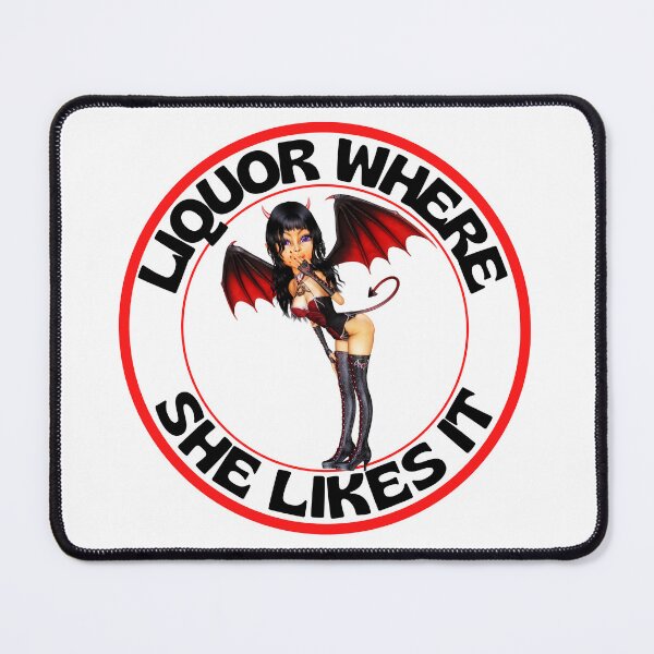 Item preview, Funny Liquor Where She Likes It Round Devil Woman designed and sold by RGRamsey.
