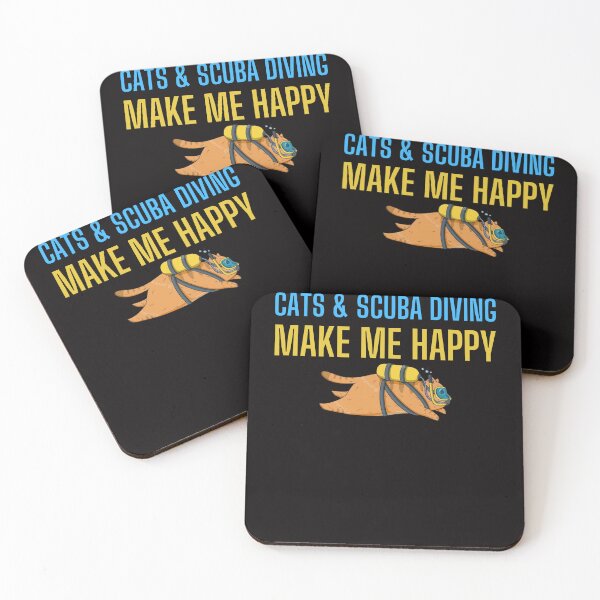 Item preview, Cats and Scuba Diving Make me happy - Scuba Diving and Cats - for cats & scuba diving lovers designed and sold by Live  Today.