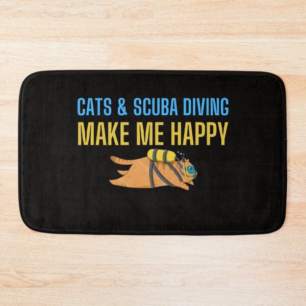Item preview, Cats and Scuba Diving Make me happy - Scuba Diving and Cats - for cats & scuba diving lovers designed and sold by Live  Today.