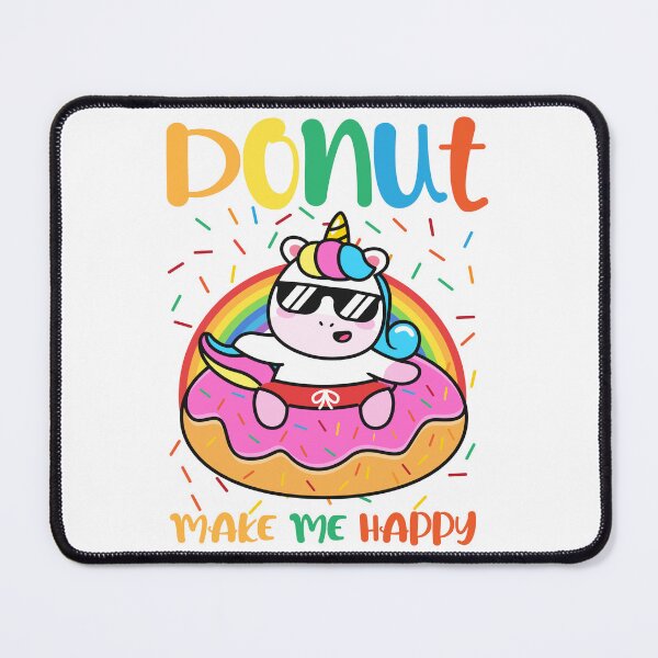 Item preview, donut make me happy-funny animals typography designed and sold by Hartics.