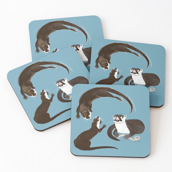 Item preview, Asiatic and African clawless otter designed and sold by belettelepink.