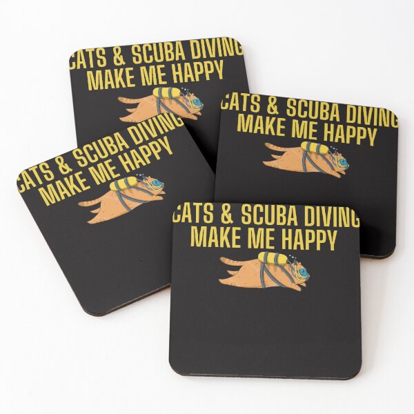Item preview, Cats and Scuba Diving Make me happy - Scuba Diving and Cats - for cats & scuba diving lovers designed and sold by Live  Today.