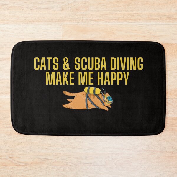 Item preview, Cats and Scuba Diving Make me happy - Scuba Diving and Cats - for cats & scuba diving lovers designed and sold by Live  Today.