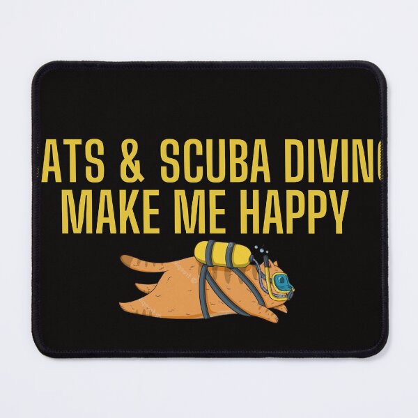 Item preview, Cats and Scuba Diving Make me happy - Scuba Diving and Cats - for cats & scuba diving lovers designed and sold by Live  Today.