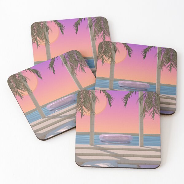 Item preview, Swimming Pool and Palms designed and sold by DominikaDesigns.