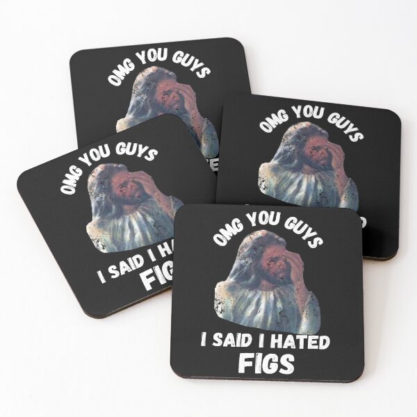 Item preview, OMG You Guys I Said I Hated Figs LGBT Jesus Meme Clipart In Black designed and sold by LuckyKermit.