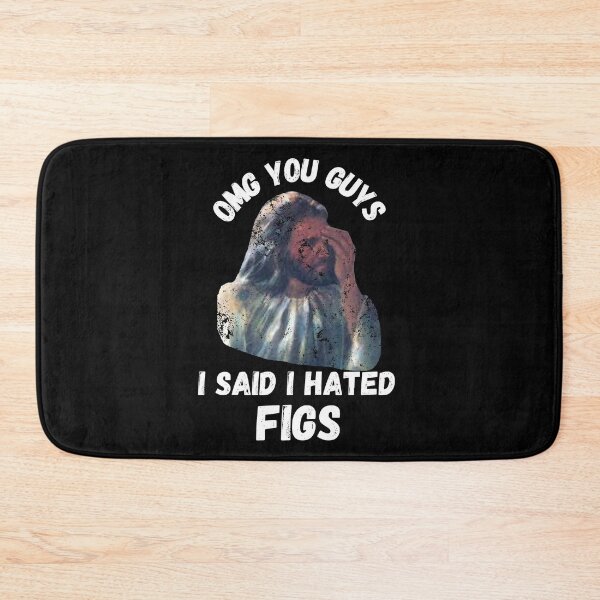 Item preview, OMG You Guys I Said I Hated Figs LGBT Jesus Meme Clipart In Black designed and sold by LuckyKermit.